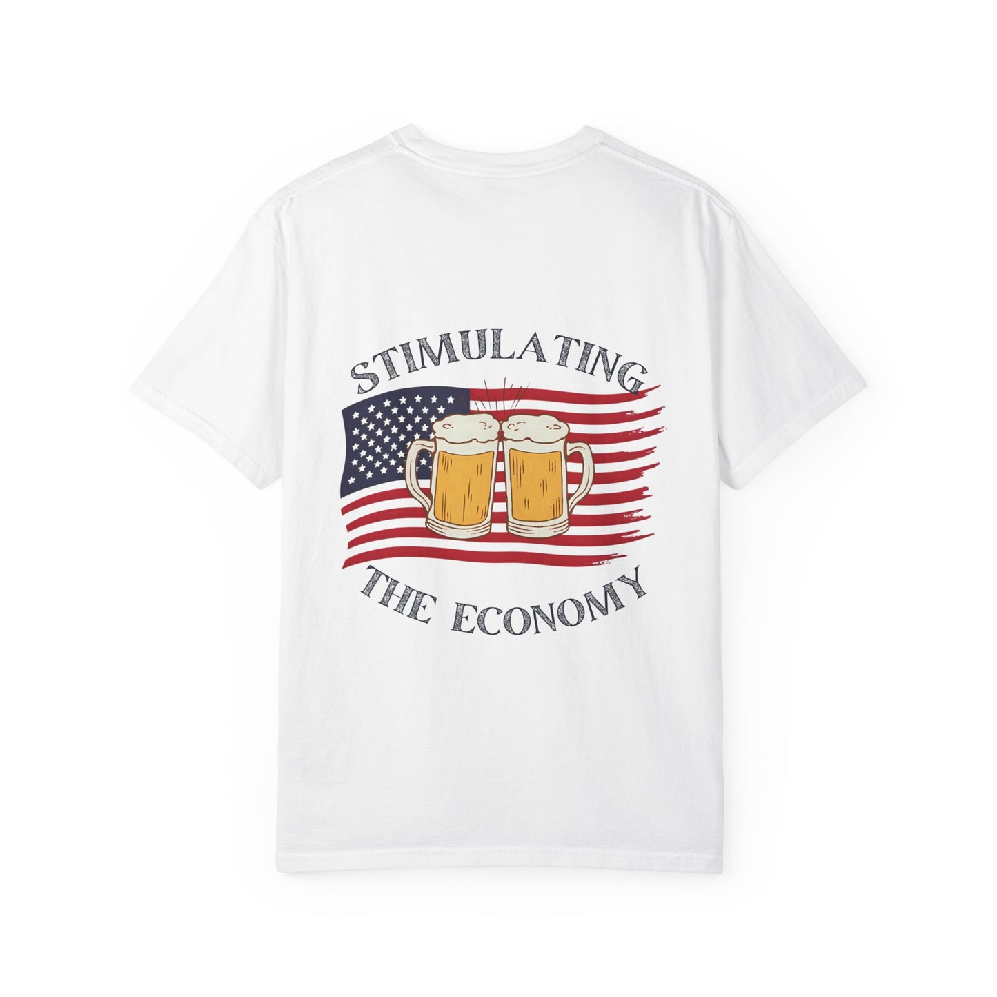 4th of July Vintage Designed American Flag "Stimulating the Economy"