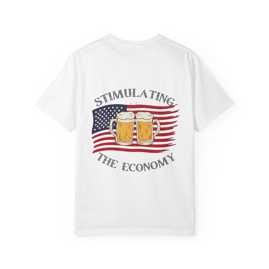 4th of July Vintage Designed American Flag "Stimulating the Economy"