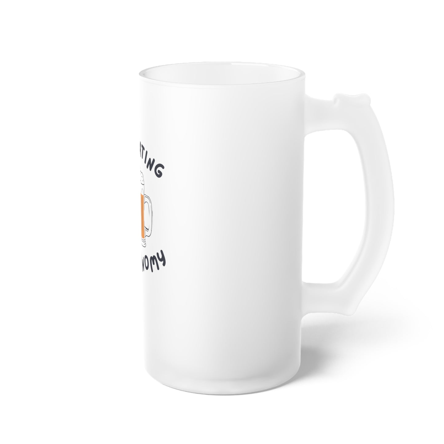 Frosted Glass Beer Mug - "Stimulating the Economy" - Perfect Gift for Beer Lovers