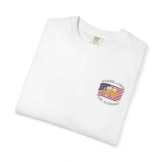 4th of July Vintage Designed American Flag "Stimulating the Economy"
